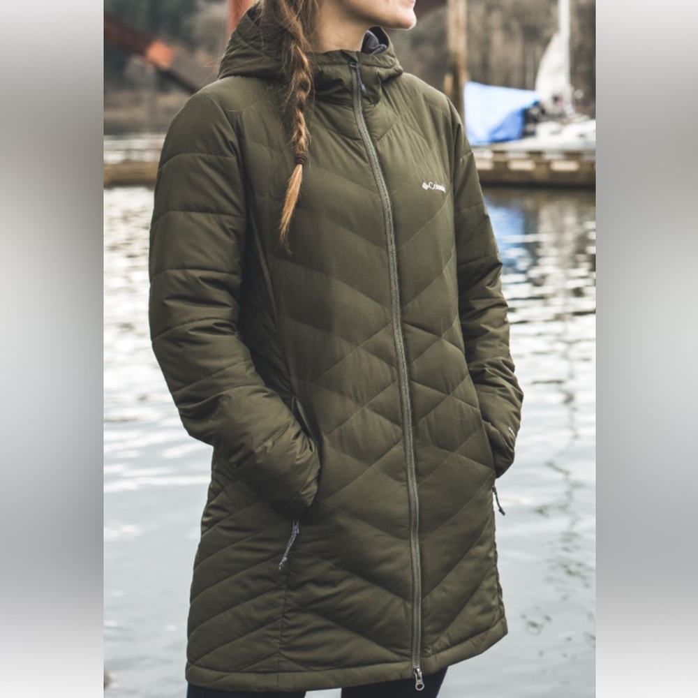 Columbia Women's Olive Green Quilted Puffer Coat